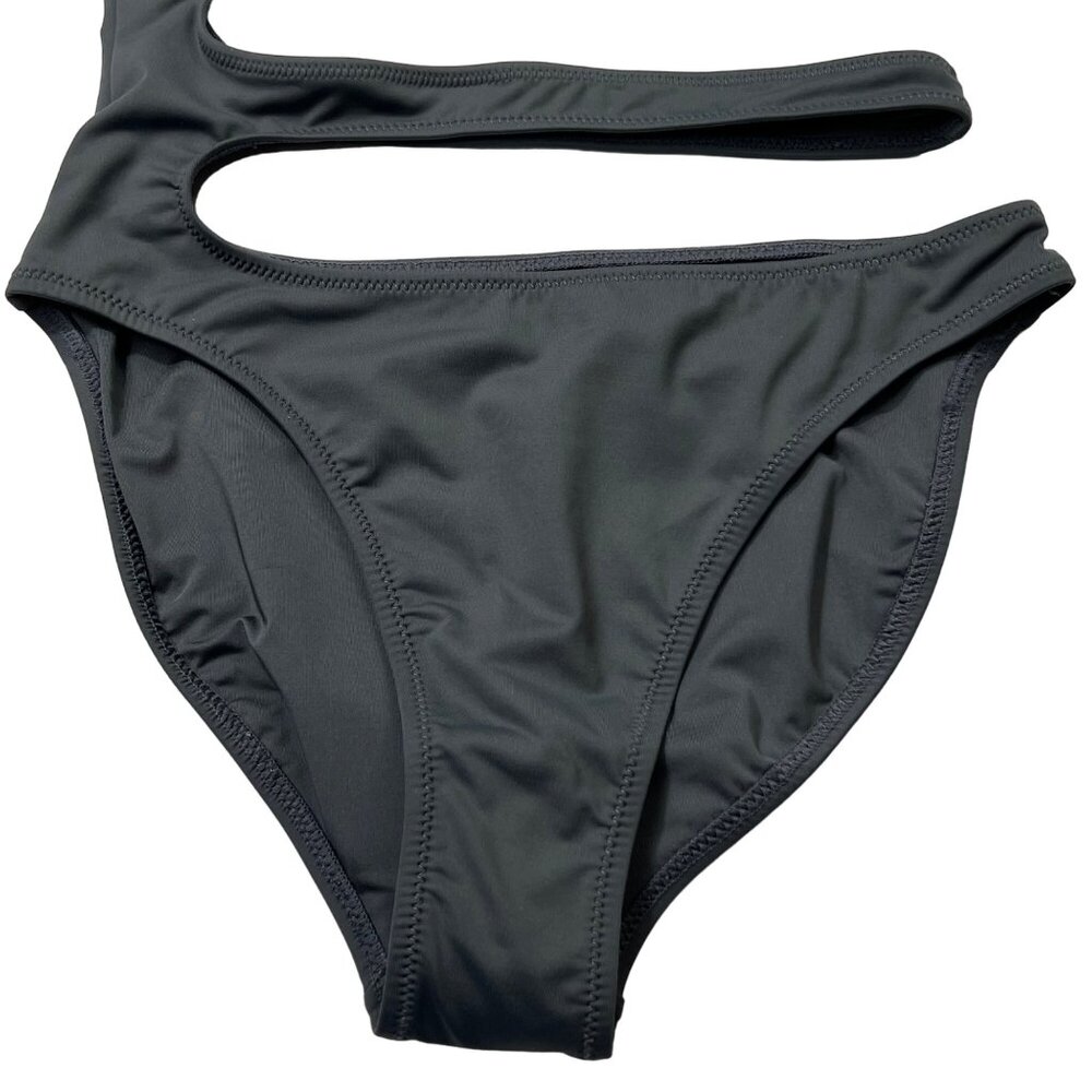 SKIMS Swim One Shoulder Monokini Gunmetal Womens XS - Picture 6 of 12